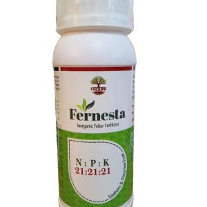 A bottle of Fernesta Foliar Fertilizer 500 ml.