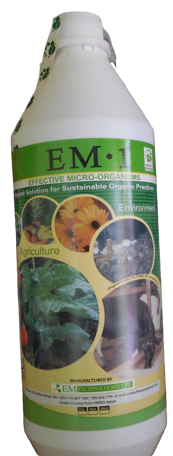 EM1. Effective Microorganisms 1 litre.