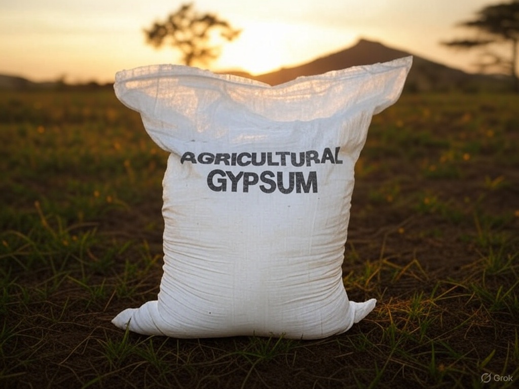 agricultural gypsum bag packed